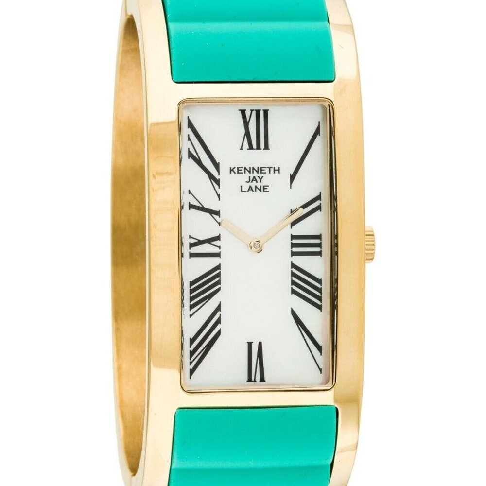 Kenneth Jay Lane Womens Green Breakers Analog Quartz